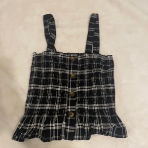 black and white tank top